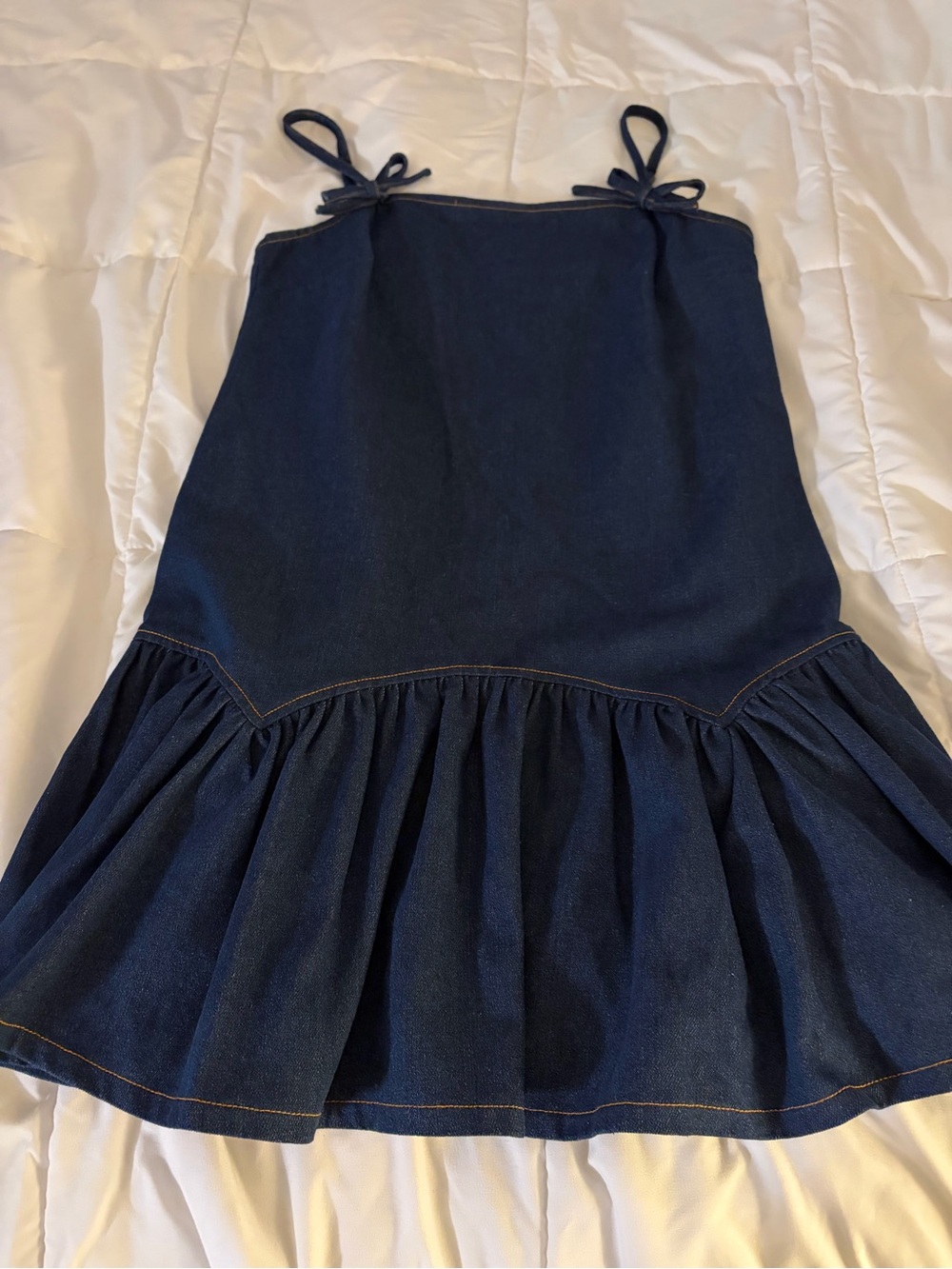 Avec Les Filles Navy Denim Sundress